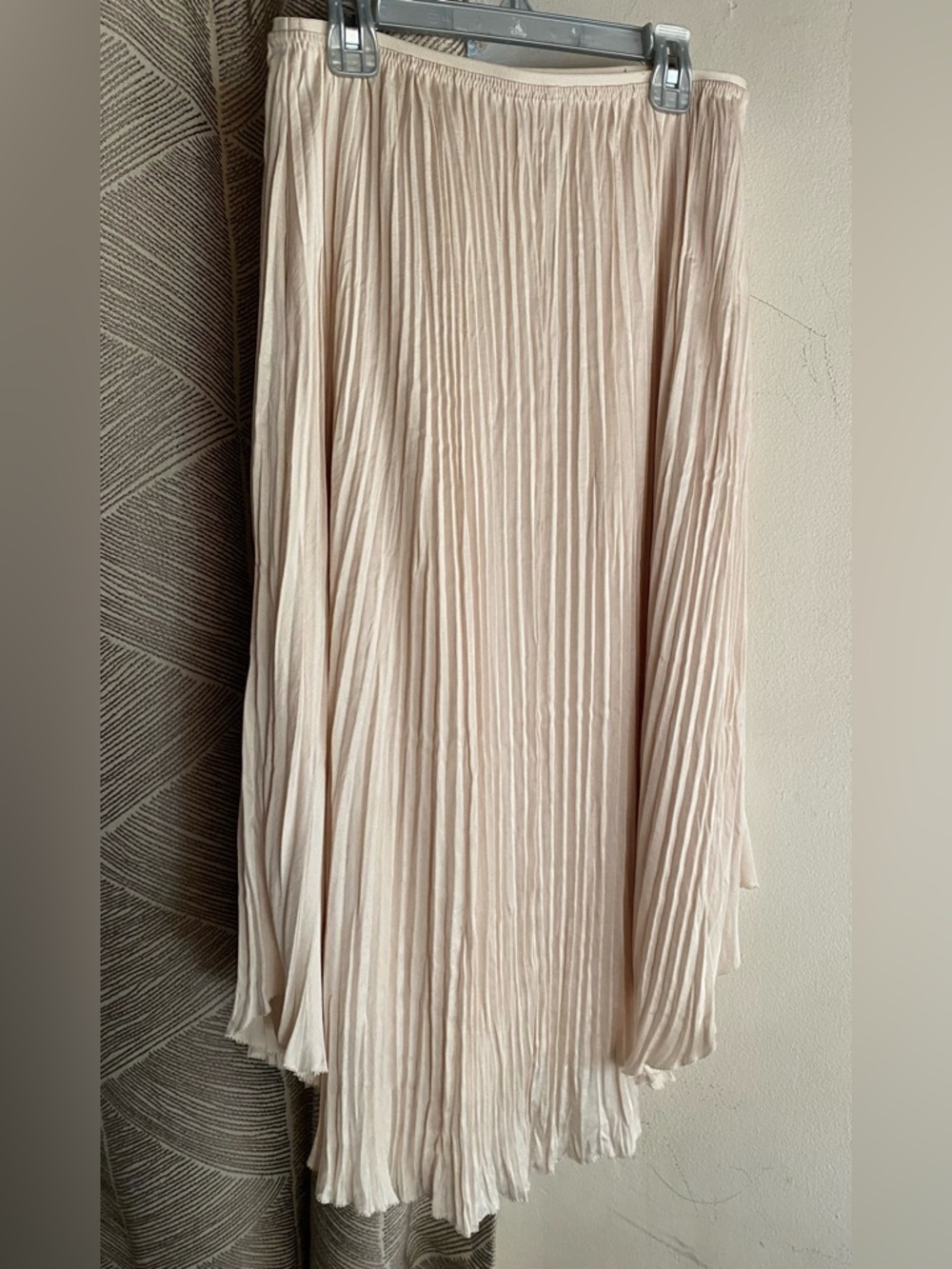 VINCE PLEATED CRUSHED MIDI SKIRT DRAPED CREAM  SIZE XS - Picture 4 of 11